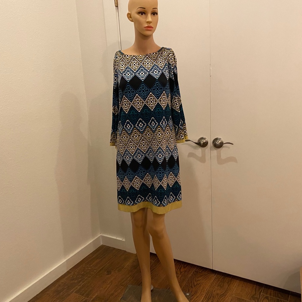 Eliza J Blue/Yellow Dress Size 6.